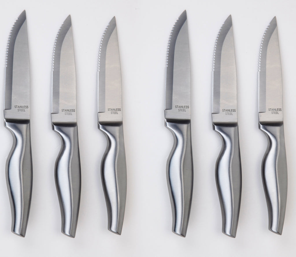 6 Piece Hollow Handle Big Steak Knife - US Office Elements