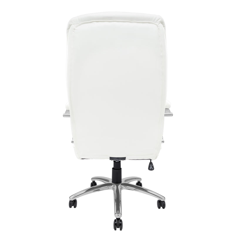 White Big and Tall Executive Ergonomic Heavy Duty Office Desk Chair - 400 lbs capacity