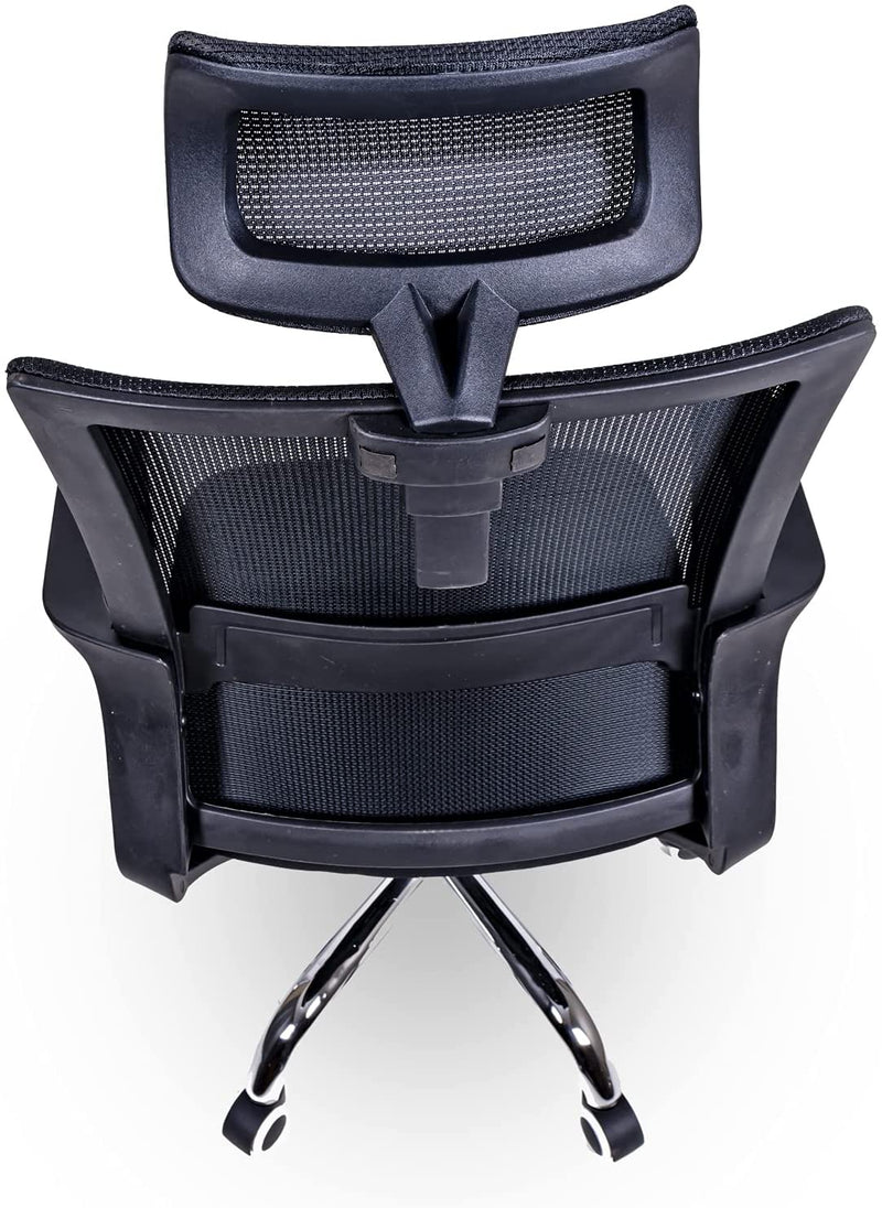 Mateo Ergonomic Essential Mesh Office computer desk chair with Headrest and Adjustable Lumbar Support Adult (Black / Gray)