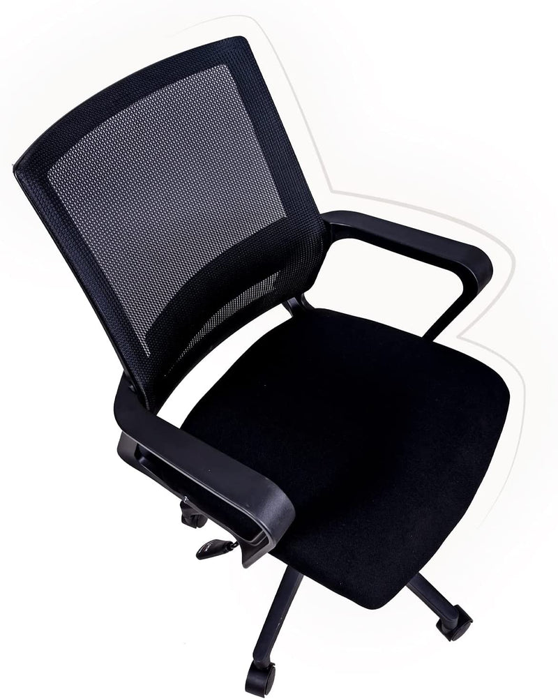 Diego Ergonomic Mesh Mid Back Office Chair with Lumbar Support (Black / Blue / Gray)