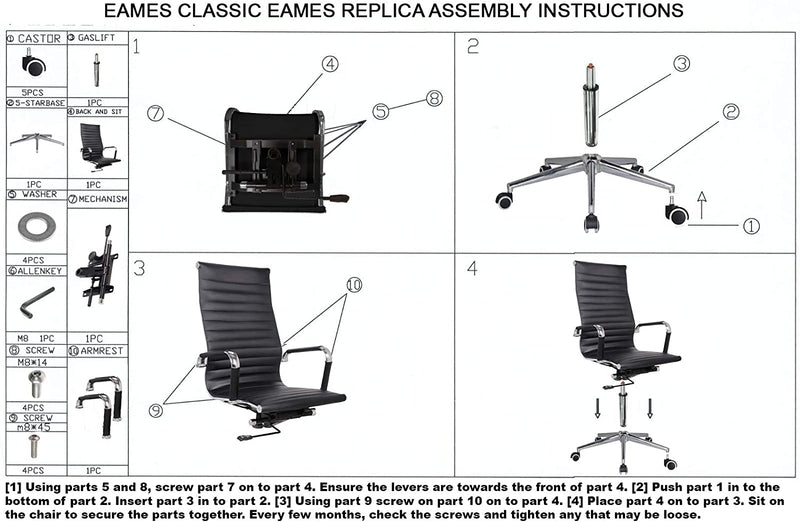 Padded high density office chair, medium back desk chair, computer office chair, swivel chair, leather black chair