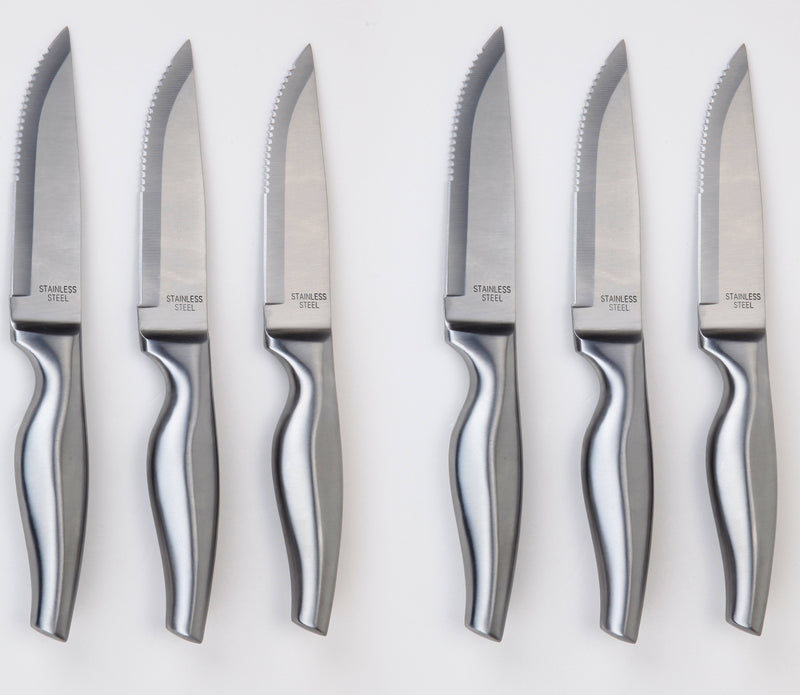 6 Piece Hollow Handle Big Steak Knife - US Office Elements