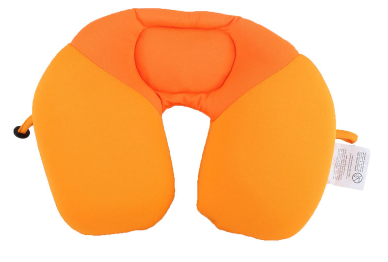 Luxury Microbead Orange Soft Neck Support Bean Travel Pillow for Home Car Bus Airplane - US Office Elements